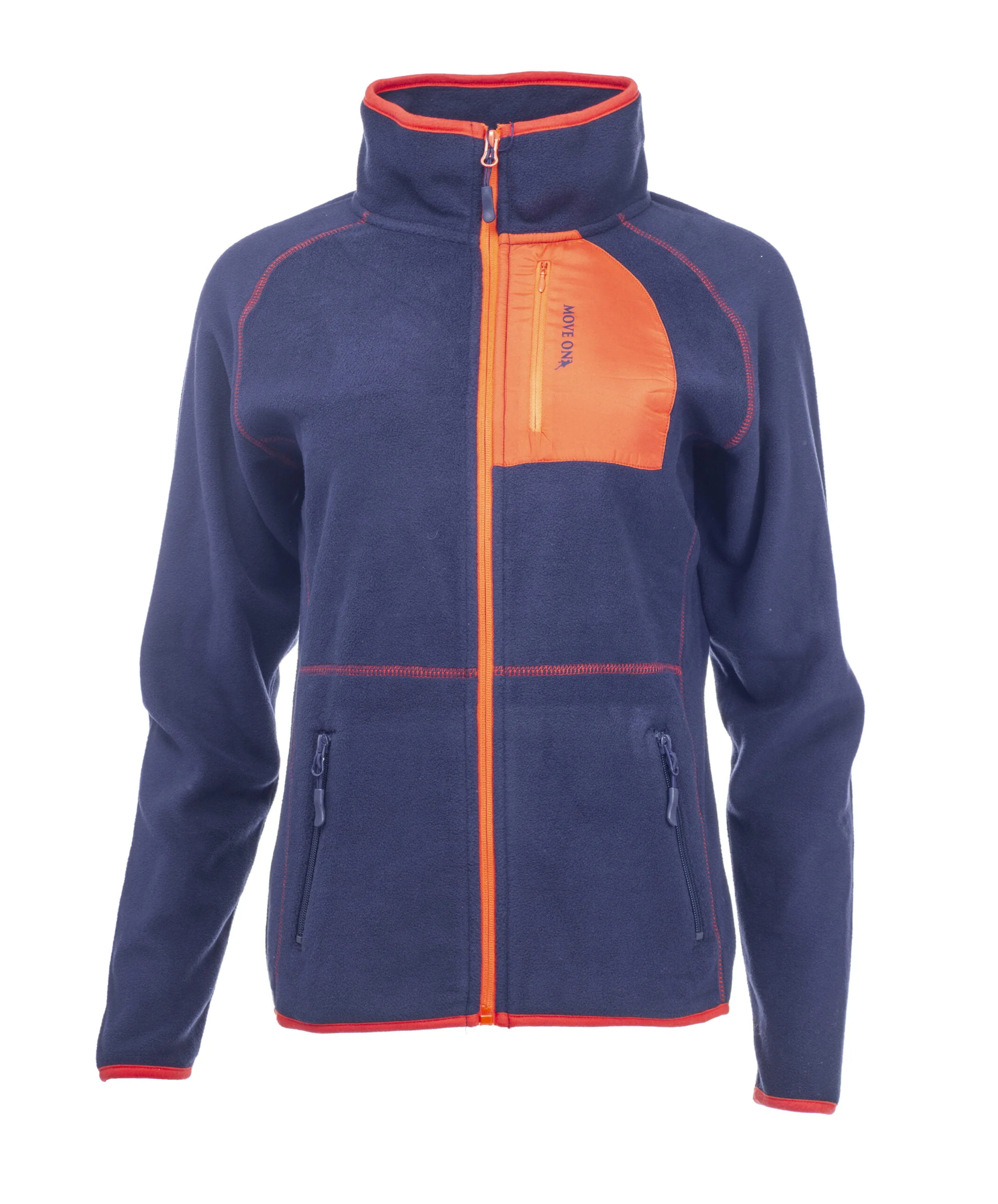 Move On Senja Marine/Korall fleecejakke dame